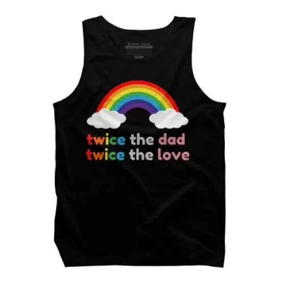 Design By Humans Rainbow Twice The Dad & Love By Tank Top image {2}