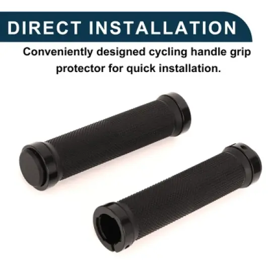 Unique Bargains Bike Handlebar Grips Covers 5.12" Black 1 Set image {5}