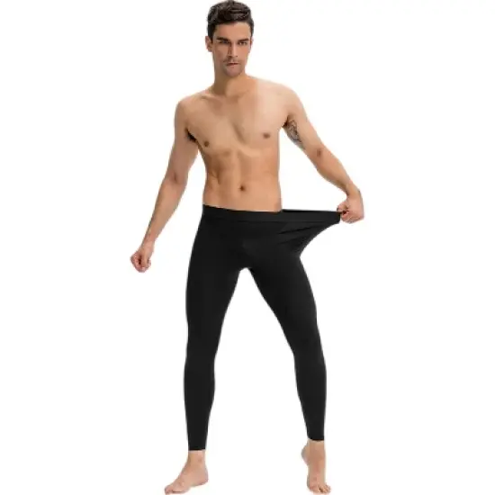 Anna-Kaci Active Men's Full Length Seamless Compression Leggings with Smooth Wide Waistband and Second-Skin Fit image {2}