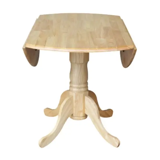 42" Mason Round Dual Drop Leaf Dining Table - International Concepts image {5}