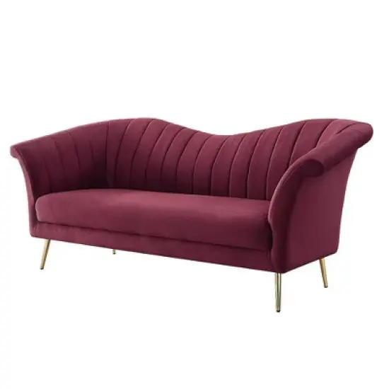 80" Callista Sofa Red Velvet - Acme Furniture image {1}