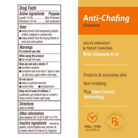 A+D Anti-Chafing Ointment with Odor Control - 1.5oz image {5}
