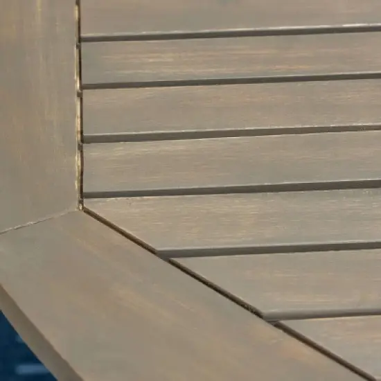 Stamford Round Acacia Wood Dining Table with X-Shaped Base Gray - Christopher Knight Home image {3}