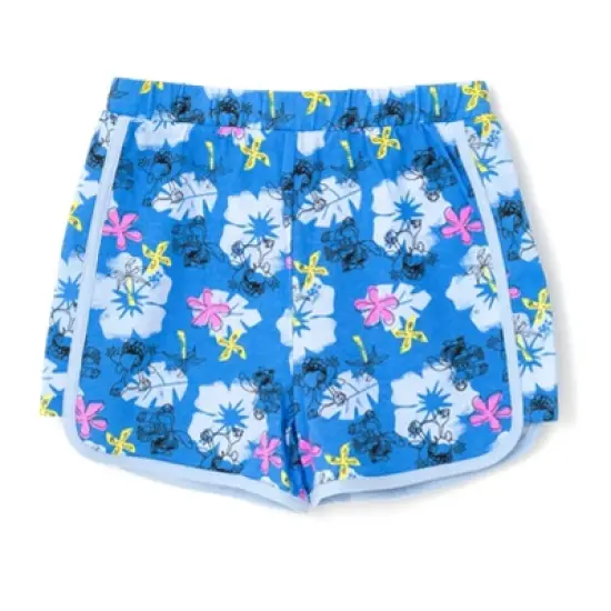 Disney Minnie Mouse Lilo & Stitch Girls French Terry Tank Top Shirt Dolphin and Active Shorts Little Kid to Big Kid image {3}