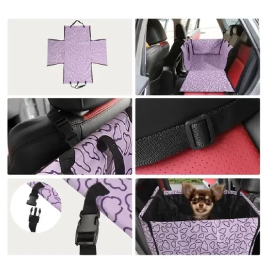 Unique Bargains Universal Car Dog Back Seat Cover Purple image {5}