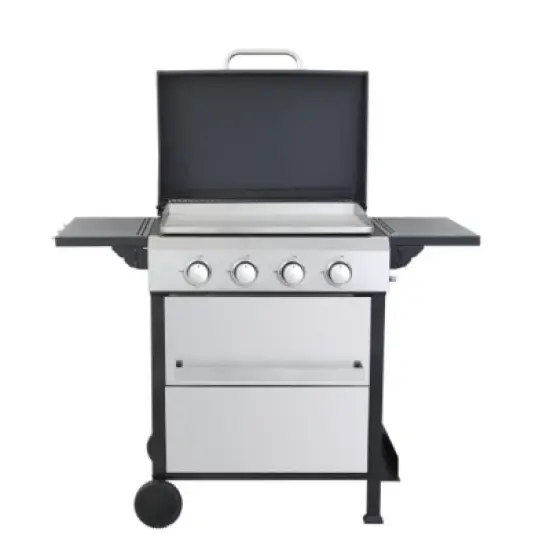 FURNIinspire Outdoor Grills, Griddles and Smokers Professional 4 Burner Gas Grill, Stainless Steel BBQ with Pizza Oven, Black, 31.1"*22.84"*14.96" image {4}