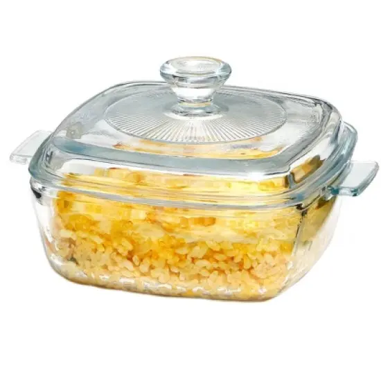 Itopfox 0.8L Glass Casserole Dish with Lid, Oven Safe Square Baking Dish, Microwave Bowl with Cover, Microwavable Cookware for Kitchen image {6}