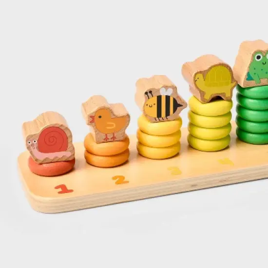 Stack & Sort Toy - 66pcs - Gigglescape&trade;: Stainless Steel & Wood, Baby & Toddler Learning, Developmental Toys image {2}