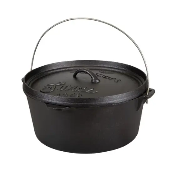 Stansport Preseasoned Cast Iron Flat Bottom Dutch Oven image {11}