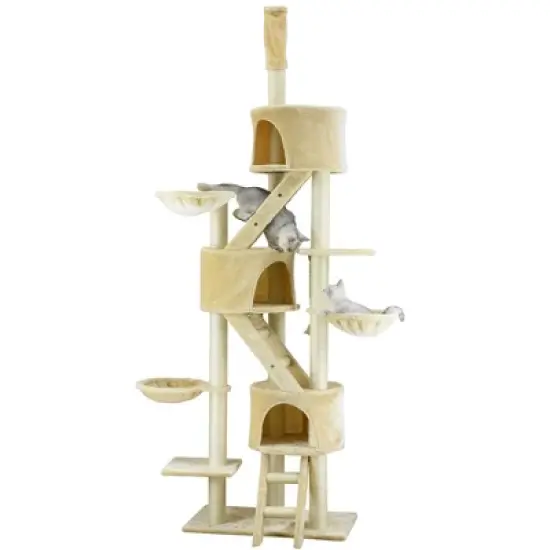 Go Pet Club 106" Cat Tree House with Sisal Covered Scratching Posts FC01 image {2}