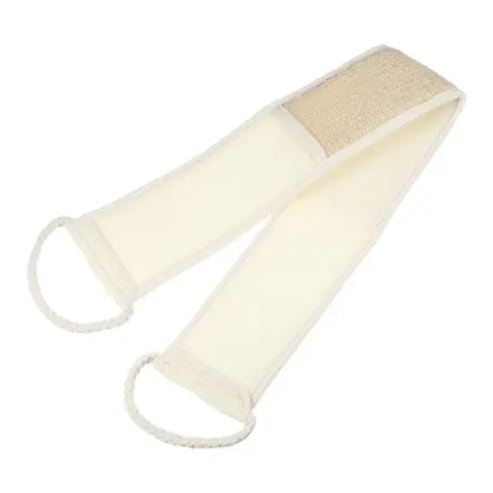 Unique Bargains Elasticity Body Scrub Towel 26.77"x3.35" Beige 1 Pc image {6}