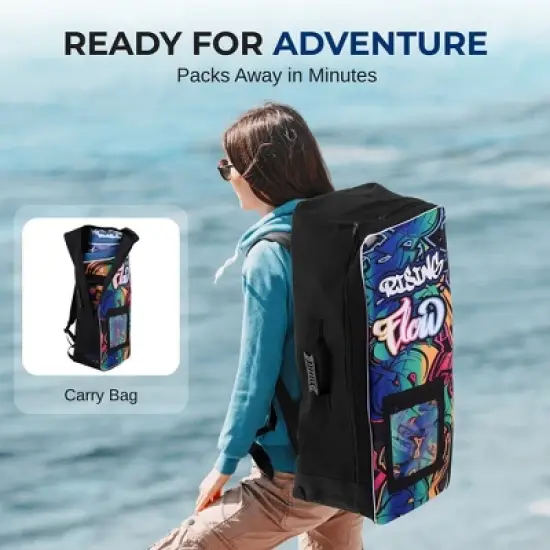 Inflatable Stand-Up Paddle Board for Recreation with GoPro Holder, Easy Set-Up, Lightweight Design, Single Person Use image {5}