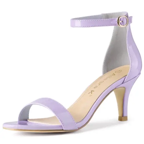 Allegra K Women's Ankle Strap High Heeled Open Toe Stiletto Heels Sandals image {10}