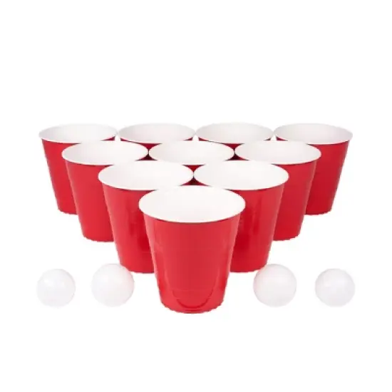 True XL Beer Pong Set with Jumbo Party Cups, Drinking Games for Adults, Each Cup is 110 ounces, Includes 20 Cups and 4 XL Pong Balls image {5}