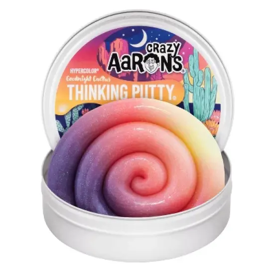 Crazy Aaron's Goodnight Cactus Putty: Creative Thinking Slime, 0.13 oz, Single Piece image {1}