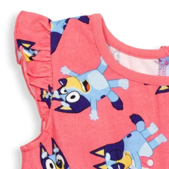 Bluey Bingo Polly Puppy French Terry Sleeveless Romper Infant to Big Kid image {4}