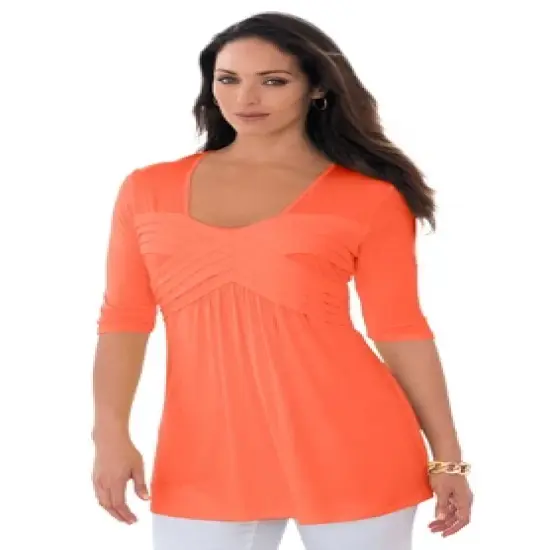 Jessica London Women&rsquo;s Plus Size Pleated Tunic image {4}