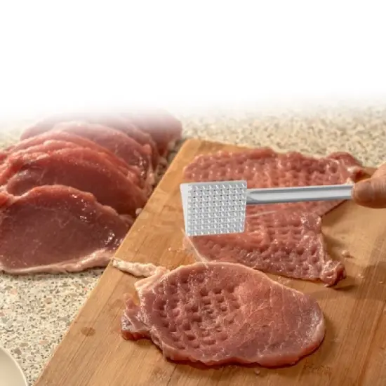 Unique Bargains Three-sided Meat Tenderizer Mallet Silver Tone 1 Pc image {1}