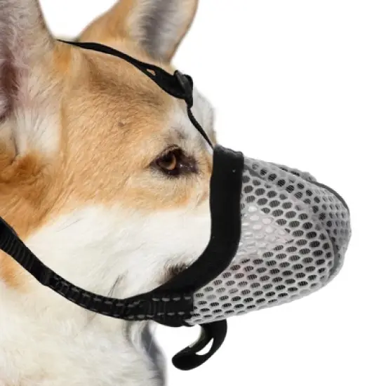 Unique Bargains Reflective Adjustable Basket Muzzle with Air Mesh X-Small 1 Pc image {8}