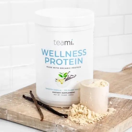 Teami Smooth Vanilla Wellness Protein Dietary Supplement - 13.6oz image {2}
