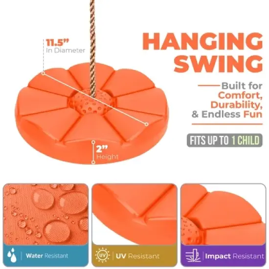 Sorbus disc seat swing for outdoors and playground fun image {2}