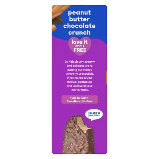 Yasso Frozen Greek Yogurt Indulgent Peanut Butter Dark Chocolate Crunch - 4ct image {2}