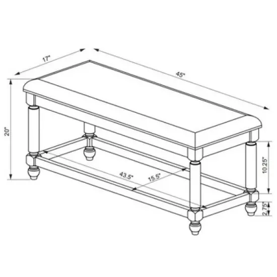 Kaya Bench Gray - Linon image {9}