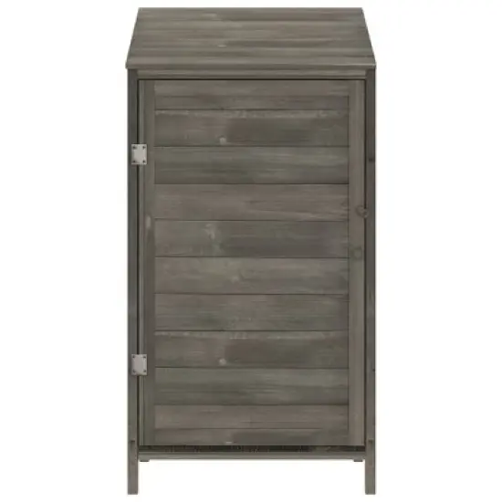 vidaXL Garden Shed for Tool Storage House Outdoor Backyard Solid Fir Wood - Anthracite 21.7" x 20.5" x 44.1" image {2}
