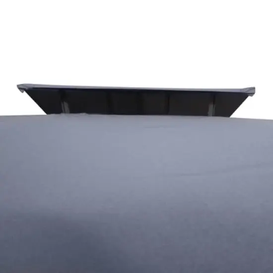 DOMETOUR Outsunny 10' x 13' Patio Gazebo, Double Roof Outdoor Shelter with Screen, for Garden, Lawn, Backyard, Deck, Gray image {4}