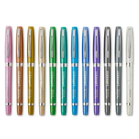 KINGART Metallic Brush Pens 12 Colors image {6}