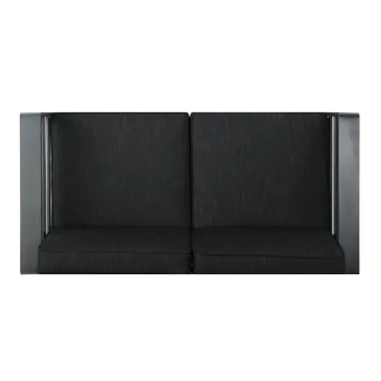 Christopher Knight Home Cape Coral Outdoor Loveseat - Aluminum Gray/Dark Gray image {5}