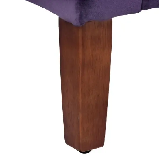 Velvet Tufted Storage Settee Bench - HomePop image {7}