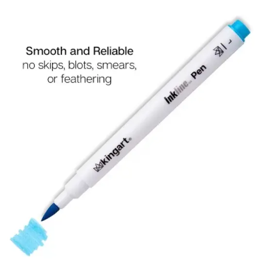 KINGART Inkline&trade; Large Tip Pens 8 Colors image {3}