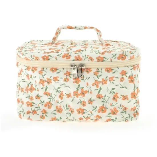 Unique Bargains Large Floral Print Makeup Bag 1 Pc image {4}