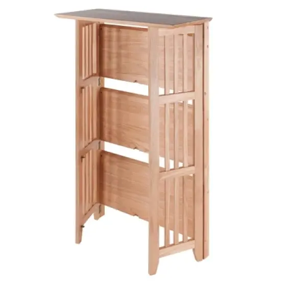42" 4 Tier Foldable Bookshelf Natural - Winsome image {3}