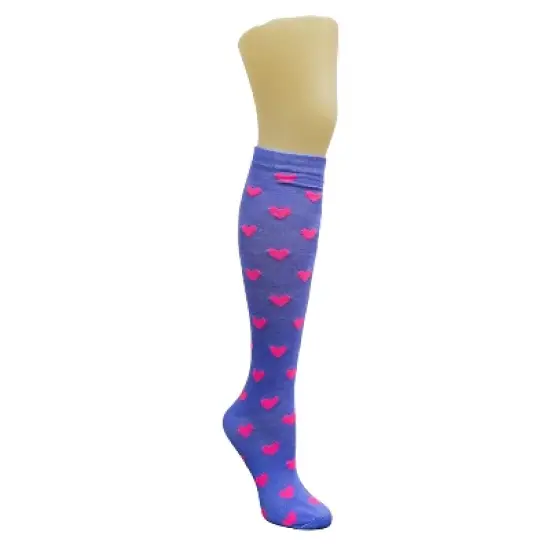 Heart Patterned Knee High Socks from the Sock Panda (Women's Sizes, Adult Medium) image {3}