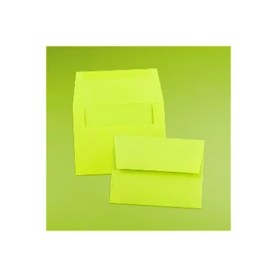 JAM Paper A2 Colored Invitation Envelopes 4.375 x 5.75 Ultra Lime Green WDBH610 image {3}