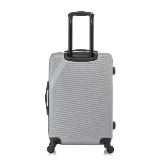 DUKAP Discovery Lightweight Hardside Large Checked Spinner Suitcase - Silver image {7}