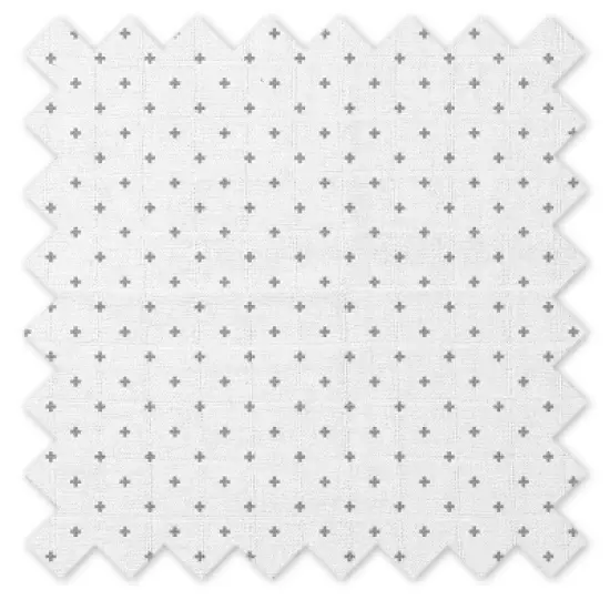 Bacati - Mustache/Plus Muslin 4 pc Toddler Bedding Set, Gray image {8}