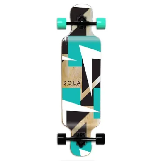Sola Sports 38.75" Bamboo Premium Graphic Design Complete Longboard Skateboard - Future image {2}