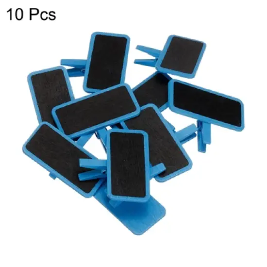Unique Bargains Wood Smooth Surface Clip Design Lightweight Chalkboard 10 Pcs image {2}