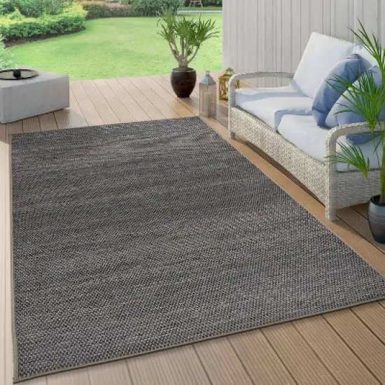 World Rug Gallery Contemporary Abstract Indoor/Outdoor Area Rug image {8}