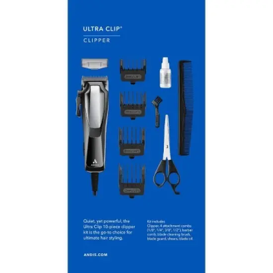 Andis Ultra Clip Corded Clipper Kit - 10ct image {5}