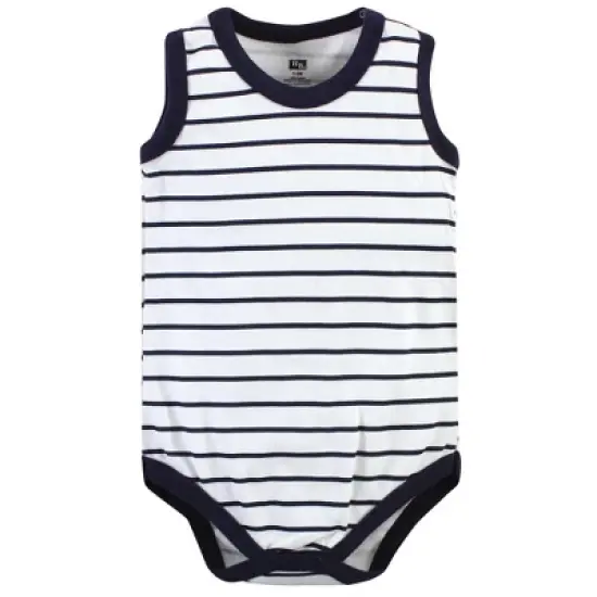 Hudson Baby Infant Boy Cotton Sleeveless Bodysuits, Go Bananas image {3}