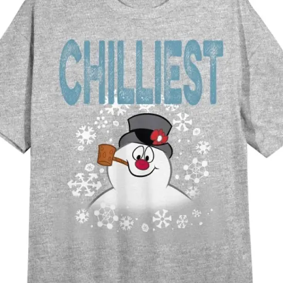 Frosty the Snowman "Chillest" Women's Gray Short Sleeve Sleep Shirt image {1}