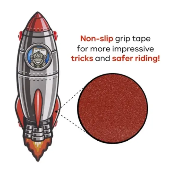 Voyager Rocket Skateboard with Printed Graphic Grip Tape image {2}