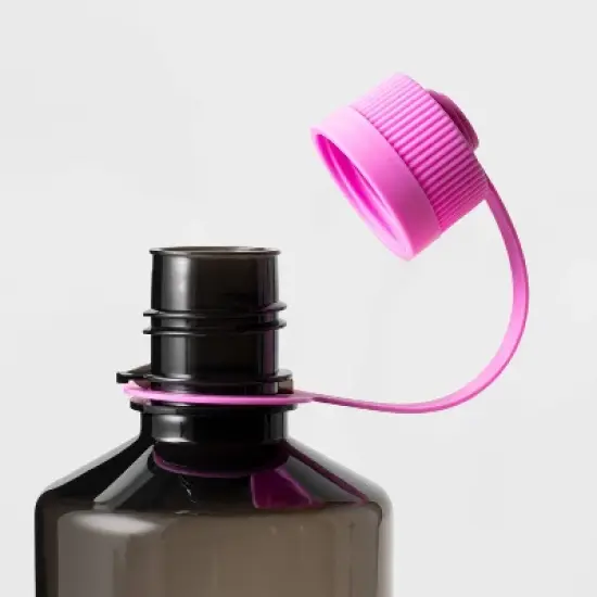 30oz Plastic Limitless Water Bottle: Black Reusable Portable Drinkware for Cold Beverages, Hand Wash, All Ages image {2}