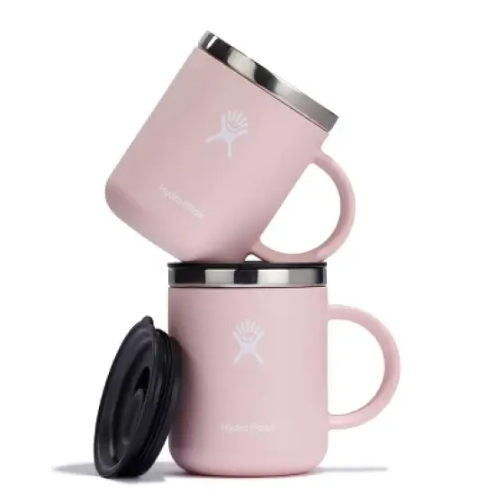 Hydro Flask 2pc Coffee Mug Set Trillium: 12oz Vacuum-Insulated Stainless Steel Travel Mugs with Lids, Pink image {3}