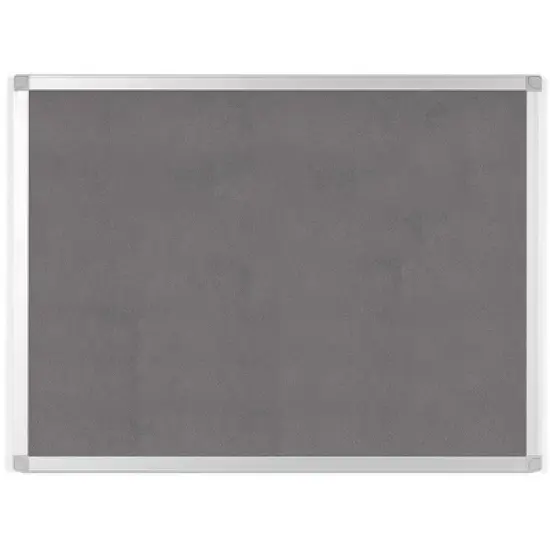 Bi-silque - Ayda - Fabric 24"W Bulletin Board - Gray - 0.5 x 24 - 1 Each image {1}