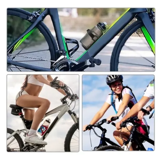 Unique Bargains Plastic Lightweight Bicycle Drink Water Bottle Holder Black 2 Pcs image {2}